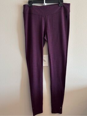 $115 Smartwool Women's L Thermal Merino Base Layer Bottom Purple Iris Heather